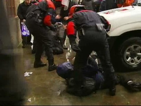 Enfrentamientos entre opositores al TAV y la Ertzaintza en Iurreta