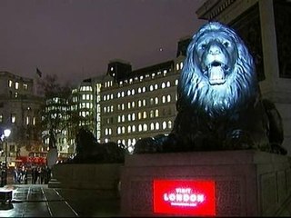 Leones animados en Londres