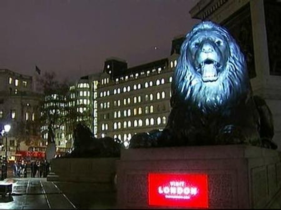 Leones animados en Londres