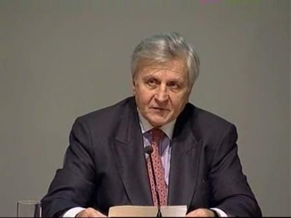 Trichet: "El Consejo de Administración ha decidido reducir las tasas de interés del BCE 75 puntos básicos"