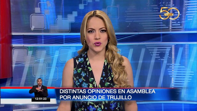 Distintas opiniones en Asamblea por anuncio de Julio César Trujillo