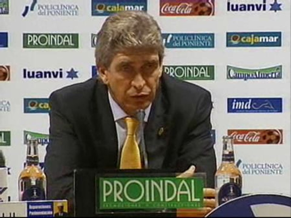 Manuel Pellegrini: "Nadie se esperaba algo así"