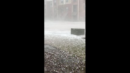 Hail Storm Pelts and Pounds Vehicles