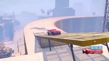 Cars 3 Lightning Mcqueen vs Cruz Ramirez Ice Parkour Best Lap Cars 3 Challenge