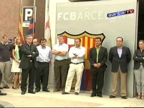 El Barça guarda cinco minutos de silencio en señal de luto