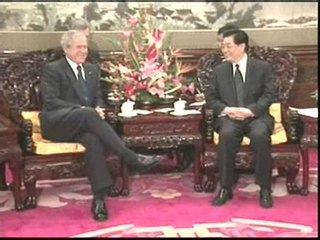 Bush se reúne con Hu Jintao en Pekín