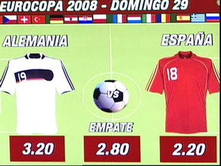 España aventaja ligeramente a Alemania en las apuestas