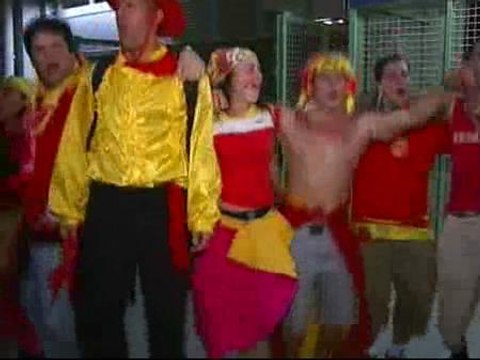 Los españoles desplazados a Viena lo celebran a lo grande