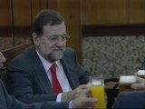 Mariano Rajoy, relajado tras salir del Congreso de los Diputados