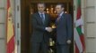 Zapatero recibe a Ibarretxe en La Moncloa