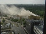 El incendio de la Filarmónica de Berlín desde el aire
