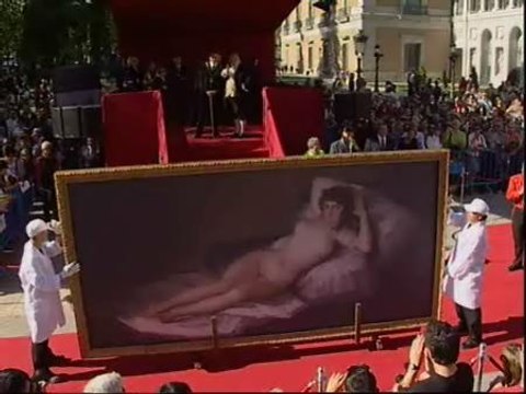 Seis reproducciones gigantes de Goya emprenden un recorrido por las calles Madrid
