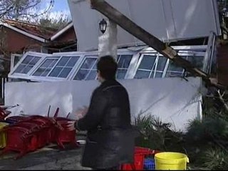 Un tornado arrasa un camping de A Coruña