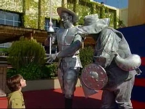 Concurso de estatuas humanas en el Tibidabo