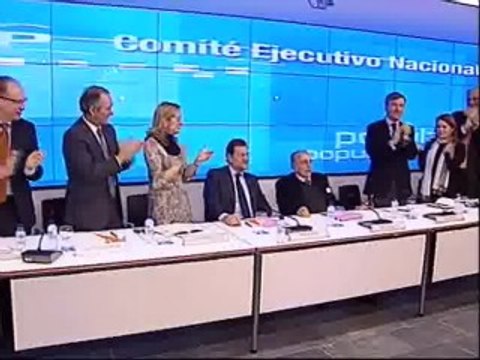Rajoy, ovacionado en el Comité Ejecutivo del PP