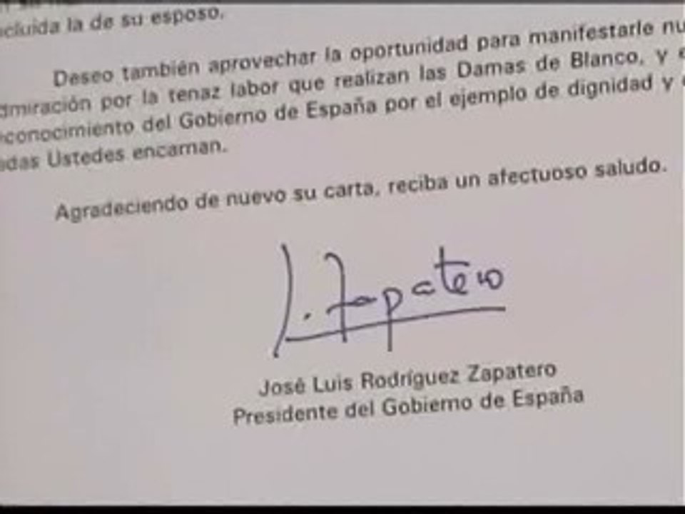 Bush y Zapatero muestran su apoyo a los presos políticos cubanos