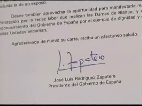 Bush y Zapatero muestran su apoyo a los presos políticos cubanos
