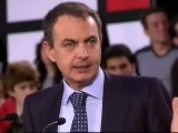 Zapatero anima a los jóvenes a votar masivamente el domingo