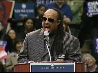 Stevie Wonder apoya a  Obama