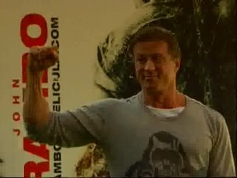 Stallone presenta 'John Rambo' en el Santiago Bernabéu