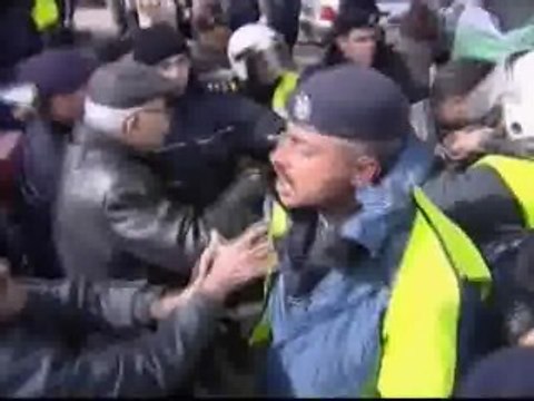 Violentas protestas en Ramala contra la visita de Bush