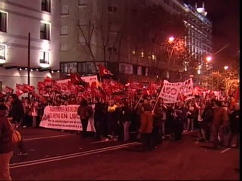Manifestación de los empleados de la limpieza del metro de Madrid