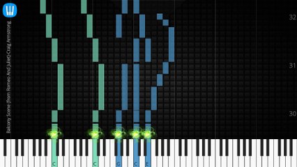  [Piano Solo]Balcony Scene (from Romeo And Juliet)-Synthesia Piano Tutorial