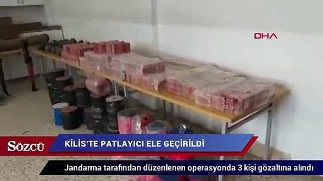 Kilis’te yüklü miktarda patlayıcı ele geçirildi