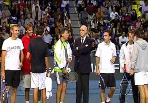 Gimeno recibe el apoyo de la familia del tenis