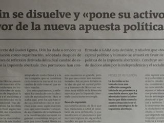 El final de EKIN, un paso hacia el fin de ETA