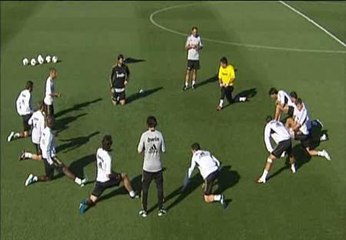 Madrid y Barça entrenan en familia