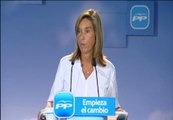 Ana Mato: 'Somos el partido del empleo; el PSOE es el partido del paro'