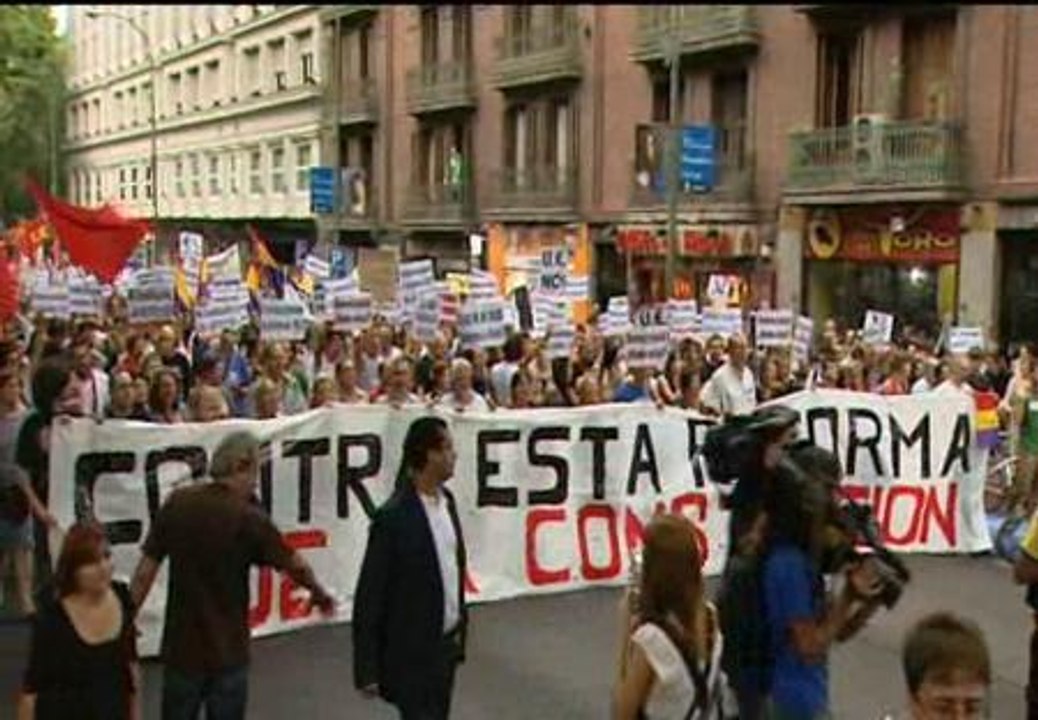 Manifestación en Madrid contra la reforma constitucional