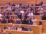 Zapatero se despide entre aplausos del Senado