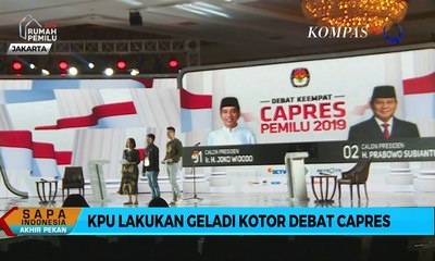 Jelang Pelaksanaan Debat Keempat Pilpres 2019, KPU Lakukan Gladi Kotor
