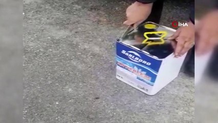 Madeni yağ tenekesi içerisinde 3 bin 500 paket kaçak sigara ele geçirildi