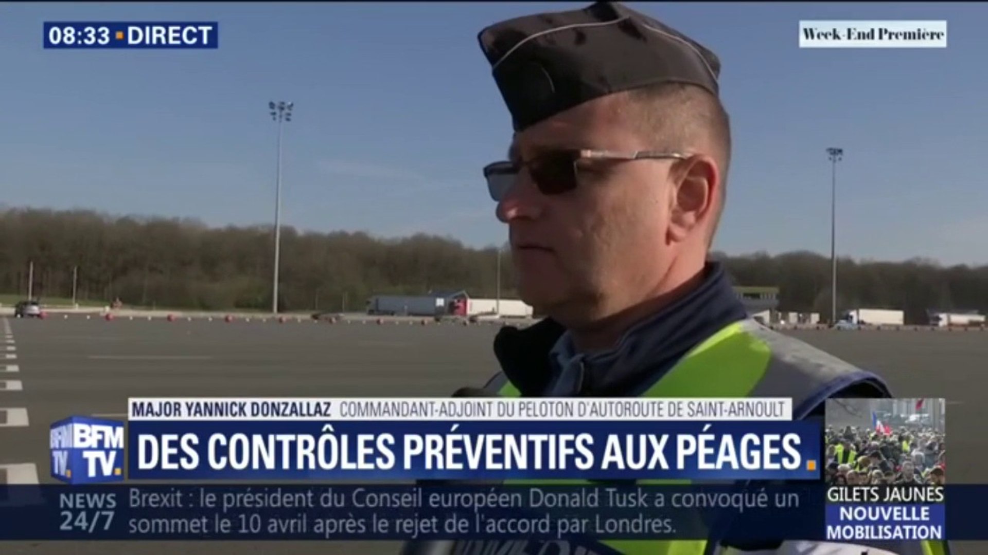 Gilets jaunes: des contrôles préventifs menés aux péages autour de Paris -  Vidéo Dailymotion
