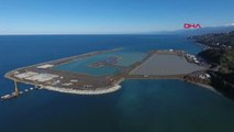 Rize Rize-Artvin Havalimanı'nda Denize 20,5 Milyon Ton Taş Döküldü
