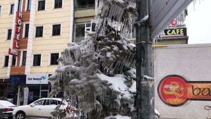 Mart karı Kars'ı beyaza bürüdü