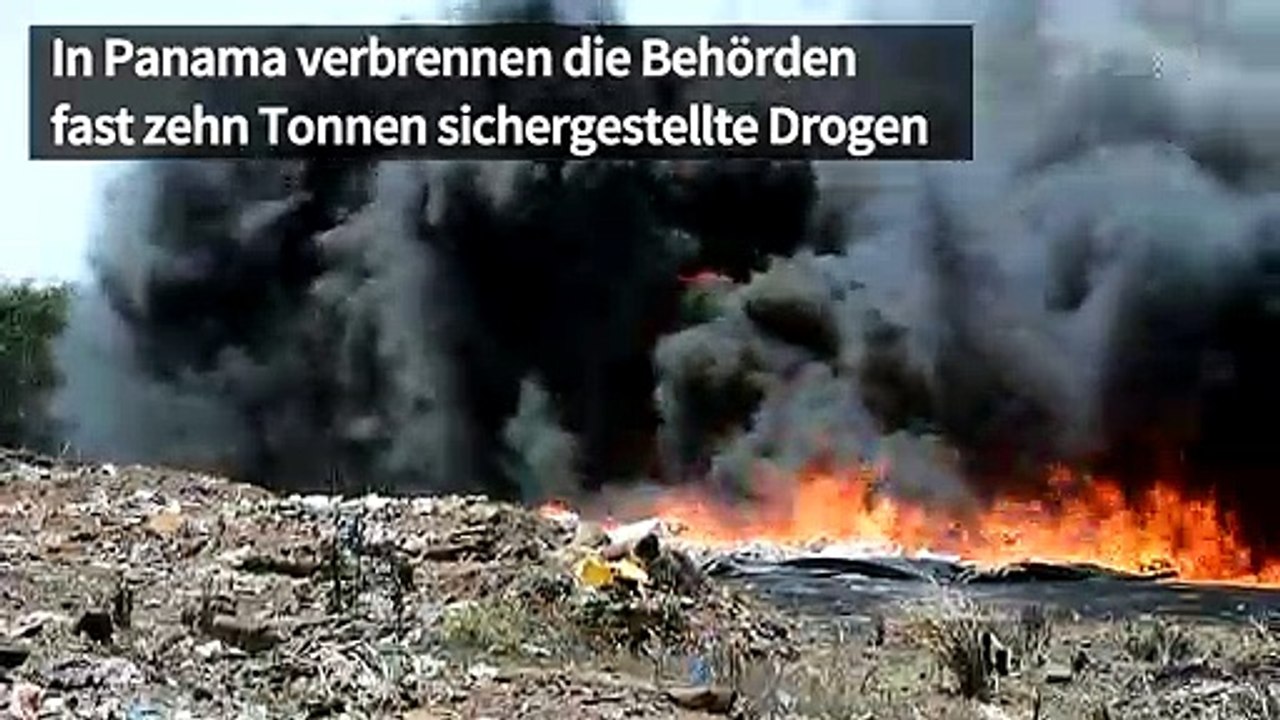Fast zehn Tonnen Drogen in Panama verbrannt