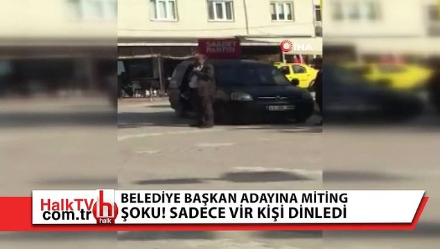Belediye başkan adayına miting şoku! Sadece 1 kişi dinledi