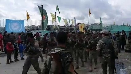 YPG celebrate victory over ISIS caliphate in Qamshli -