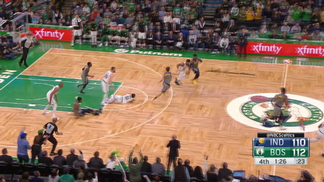 Pacers floor three Celtics players en route to alley oop