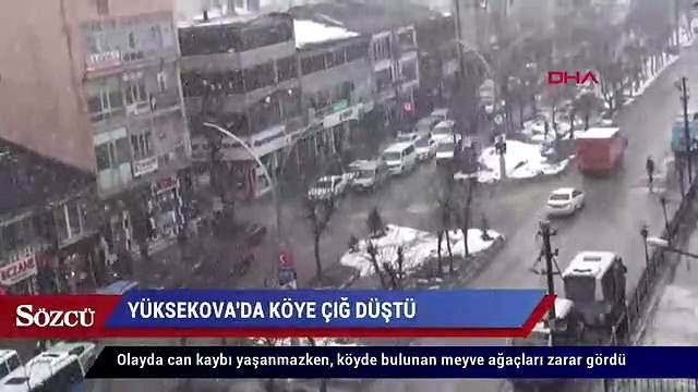 Yüksekova’da köye çığ düştü