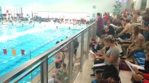 Mons Beaucoup de monde pour la compétition de natation.video Éric Ghislain