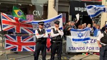 İsrail yanlıları Filistinlileri gösteride susturmak istedi - LONDRA