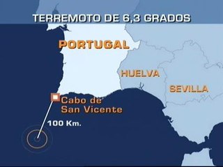 Un terremoto de 6&#039;3 grados Richter se siente en Huelva y Sevilla