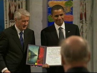 Obama recibe el Nobel de la Paz
