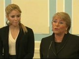 Shakira y Bachelet defienden las políticas para la protección de los derechos esenciales de los niños