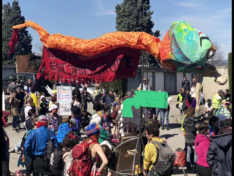 Diapo sonore le carnaval de l'inutile aux côtés des Gilets jaunes pour l'acte XX